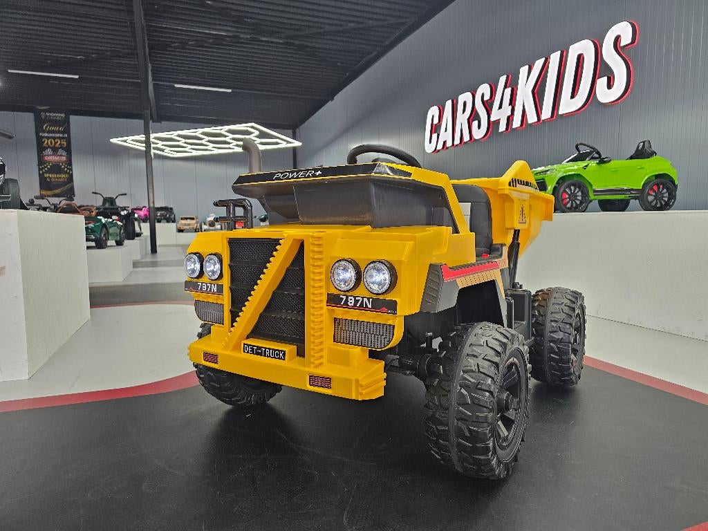 Dump Truck - 12 volt - leren zit - rubberen banden - met RC, Kinderen en Baby's, Ophalen of Verzenden, Nieuw, Afstandsbediening