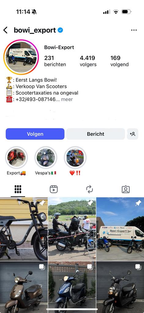 Scooter | B Klasse | Bj2019 | 6.845km | Binnenkort Tekoop!, Fietsen en Brommers, Mat Blauw, Scooter, Gebruikt, Overige modellen