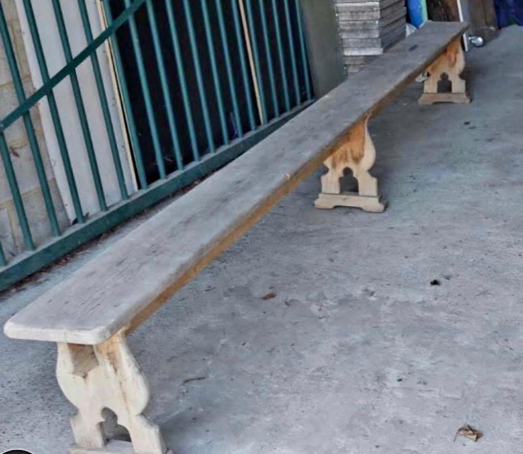 Banc d’entrée XXL en bois massif – 390 cm, Enlèvement, Utilisé, Bois