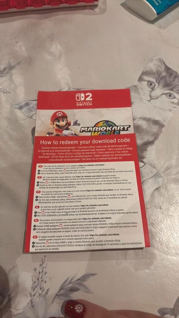 Mario cart switch 2 code, Games en Spelcomputers, Games | Nintendo Switch, Ophalen of Verzenden
