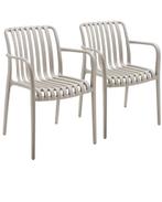 Tuinstoelen 6 stuks, taupe kleur, Tuin en Terras, Tuinstoelen, Ophalen, Nieuw, Kunststof