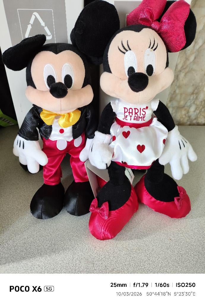 Peluche Disney, Collections, Enlèvement ou Envoi, Mickey Mouse, Comme neuf, Peluche