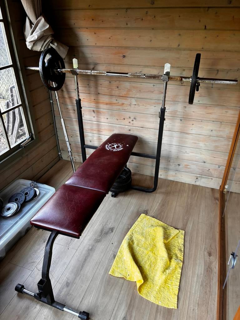 Fitness bank met halters, Ophalen, Gebruikt