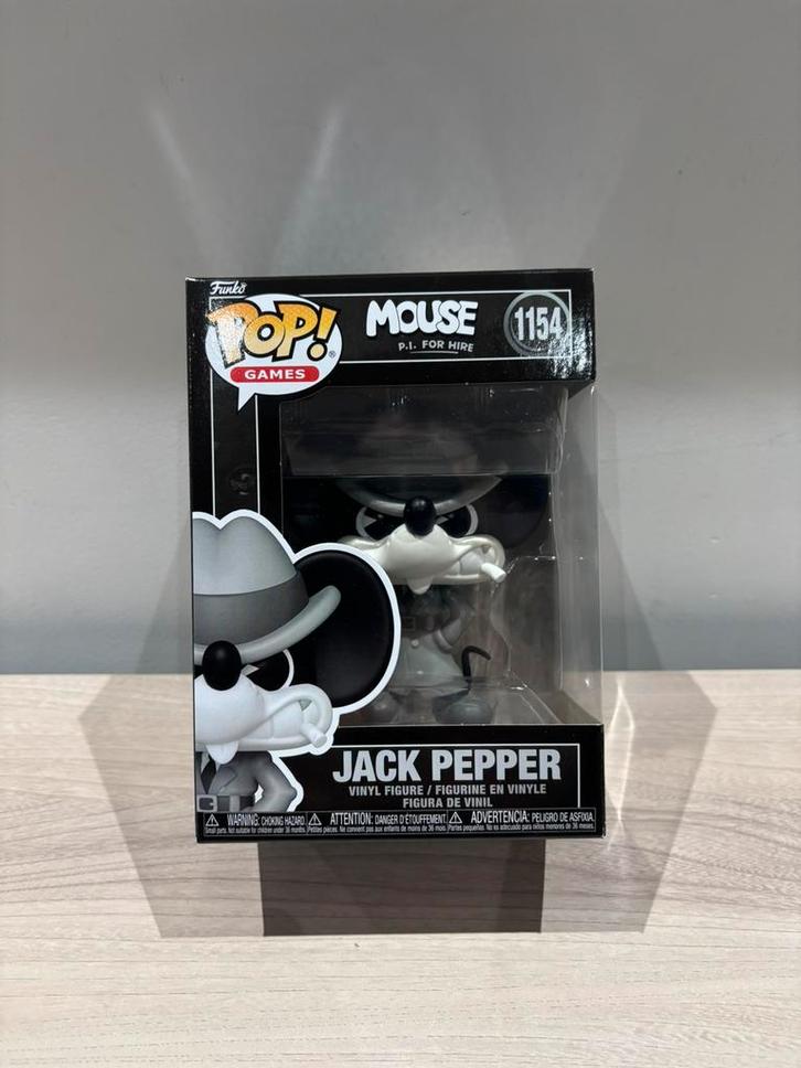 Funko Pop! Games #1154 Jack Pepper Mouse P.I. For Hire Vinyl, Verzamelen, Poppetjes en Figuurtjes, Zo goed als nieuw, Ophalen of Verzenden