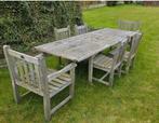 Tuinset in teak - Tafel + 6 stoelen. Royal Arrow, Tuin en Terras, Ophalen, Gebruikt, 6 zitplaatsen, Teakhout