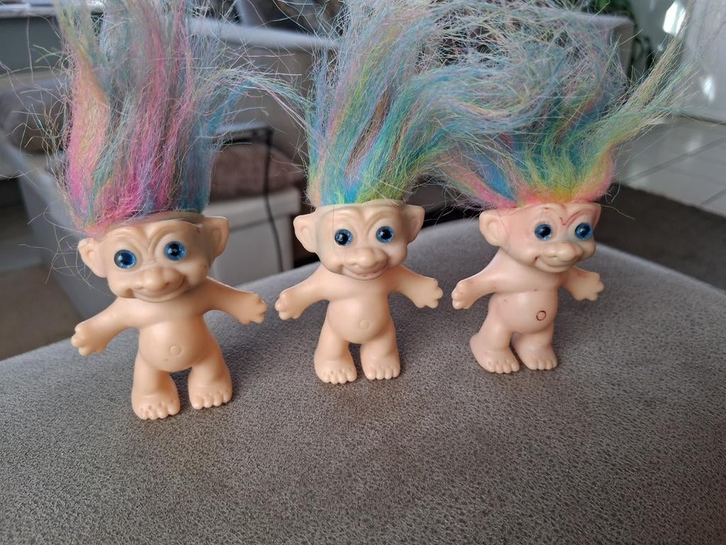 3 trollen regenboog haar, Verzamelen, Ophalen of Verzenden