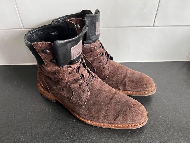 Floris van Bommel herenschoenen maat 9 / 43 H, Kleding | Heren, Schoenen, Zo goed als nieuw, Boots, Bruin, Ophalen of Verzenden