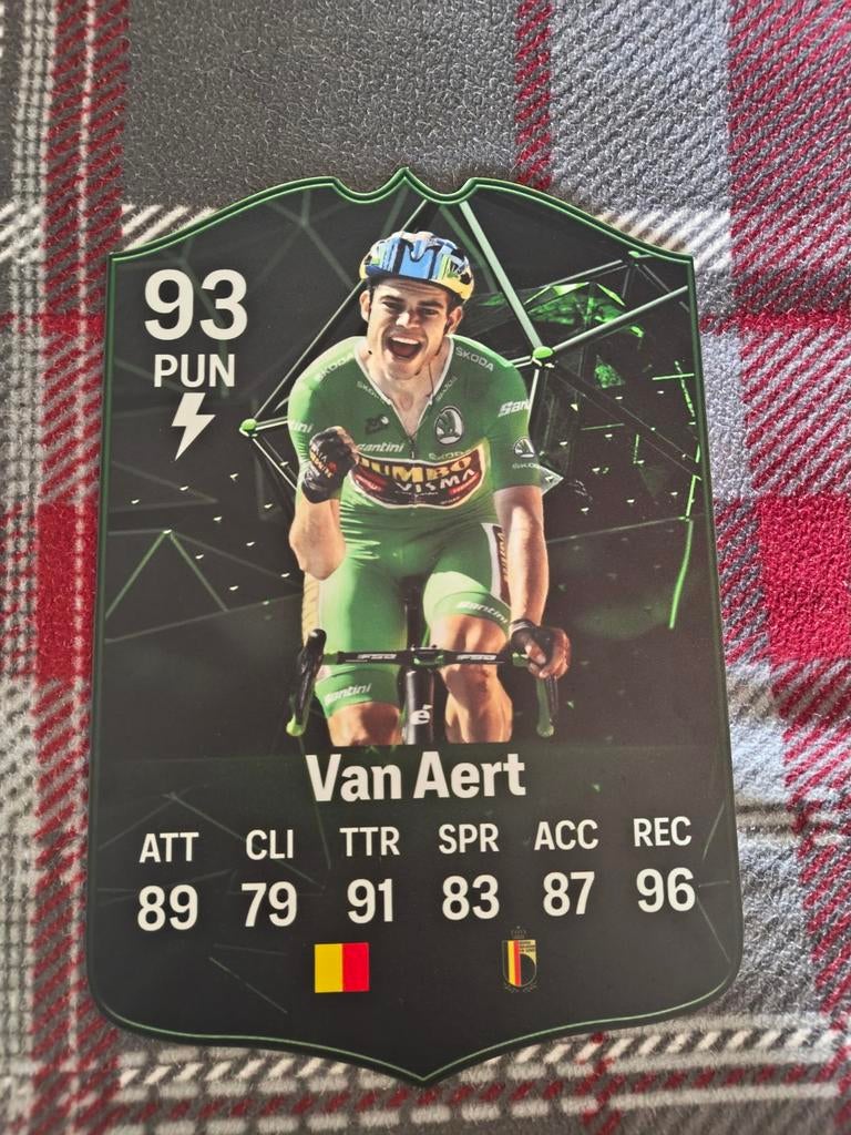 Wielerkaartje (37cmx25cm) - Wout Van Aert, Ophalen
