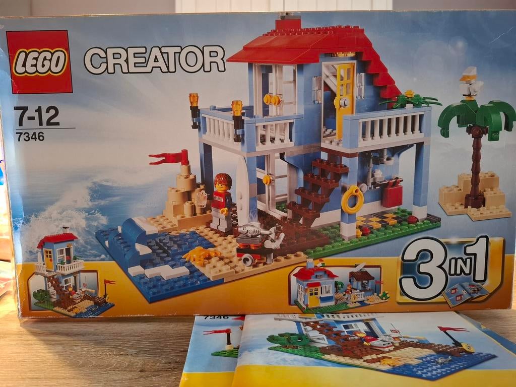 Lego creator 7346 3in1 Huis aan zee, Kinderen en Baby's, Ophalen, Lego, Zo goed als nieuw, Compleet