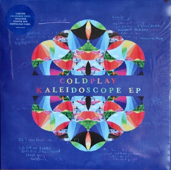 COLDPLAY : Kaleidoscope EP LTD BLUE, Cd's en Dvd's, Vinyl | Pop, Zo goed als nieuw, Colored vinyl, EP, Inclusief binnenhoes, Inclusief poster