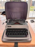 Vintage Erika 42 typemachine met koffer - zwart/rood lint, Ophalen, Zo goed als nieuw