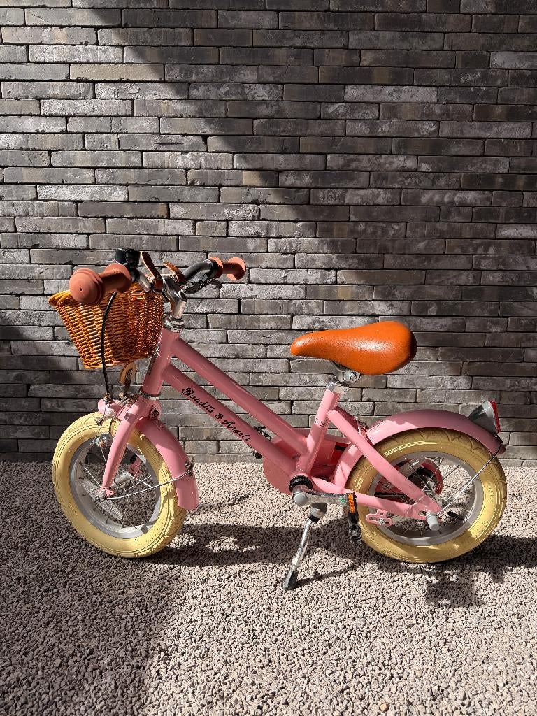 Kinderfiets Bandits & Angels Retro Rider 12 inch roze, Ophalen, Zijwieltjes, Gebruikt, Angels & Bandits