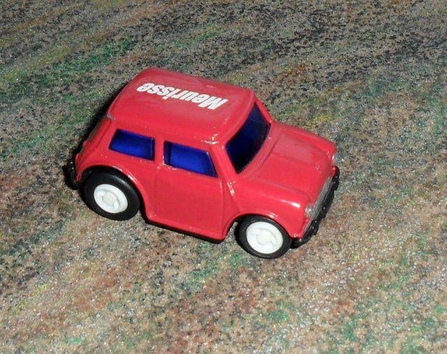 Mini Cooper Meurisse chocolade., Hobby en Vrije tijd, Modelauto's | Overige schalen, Zo goed als nieuw, Auto, Ophalen of Verzenden