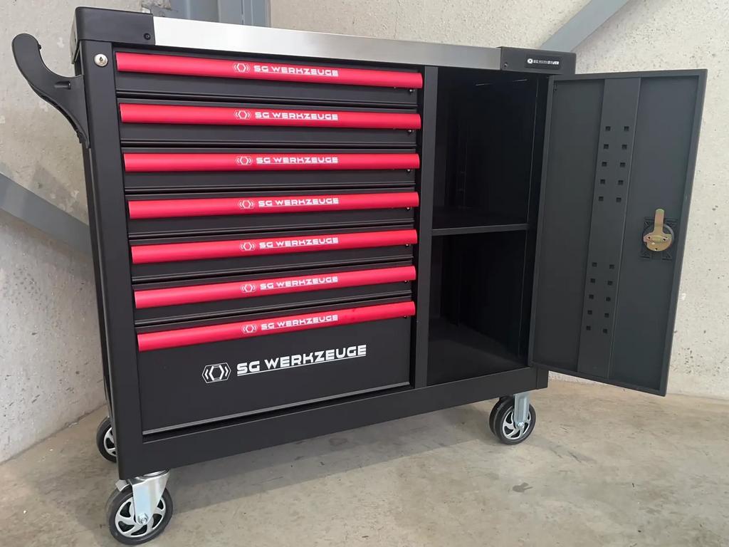Chariot à outils rempli Stahlgruppe SG14-24 XXL, Bricolage & Construction, Boîtes à outils, Neuf, Enlèvement ou Envoi