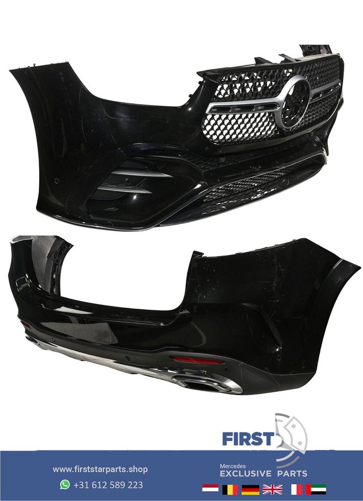 W167 AMG PAKKET BUMPER SET V167 GLE SUV AMG LINE AMG VOORBUM, Gebruikt, -, Ophalen of Verzenden, Bumper