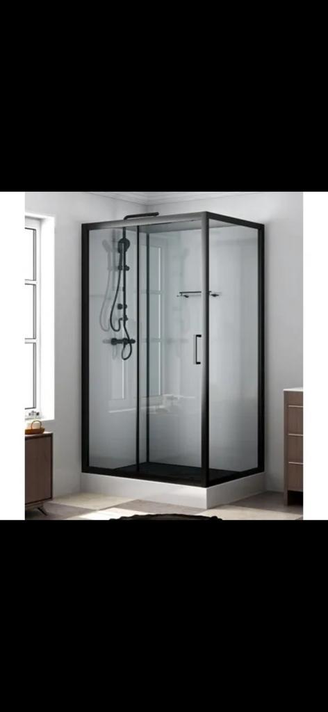 cabine de douche de luxe 110x80x225 noire — Ensemble complet, Maison & Meubles, Salle de bain | Salle de bain complète, Neuf, Avec douche