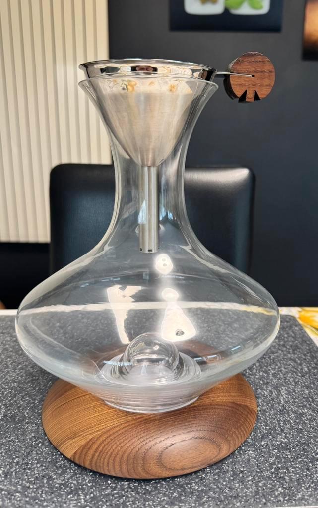 Legnoart Optimum wijnkaraf die wijn decanteert, NIEUW, Verzamelen, Wijnen, Nieuw, Italië, Ophalen of Verzenden