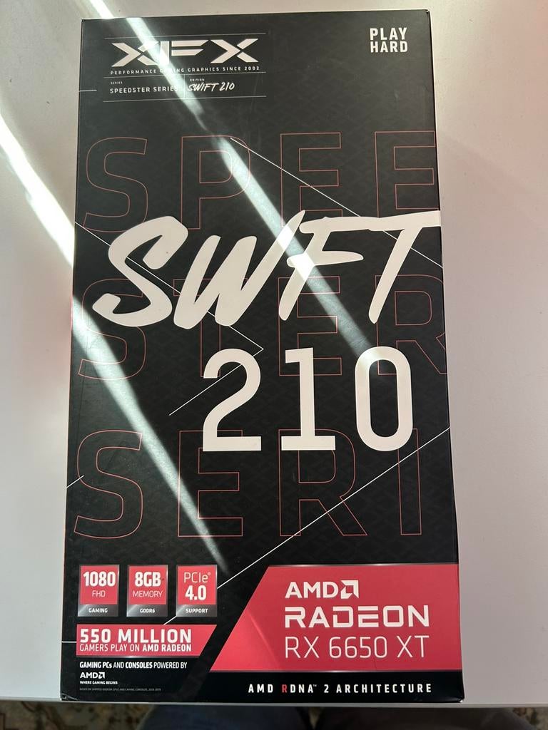 RX 6650 XT 8GB XFX, AMD, GDDR6, PCI-Express 4, Comme neuf