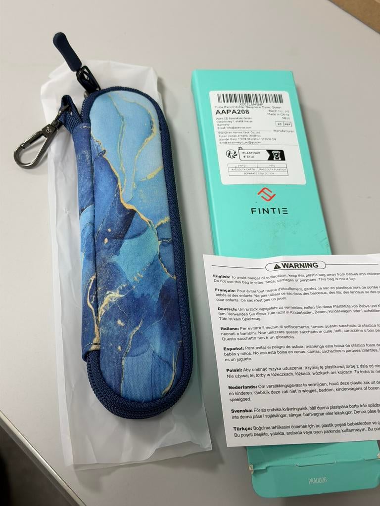 Apple Pencil 1 en 2 Hoes hoesje Etui Opberg Tas Case Blauw, Computers en Software, Tablet-hoezen, Nieuw, Overige typen, Ophalen of Verzenden