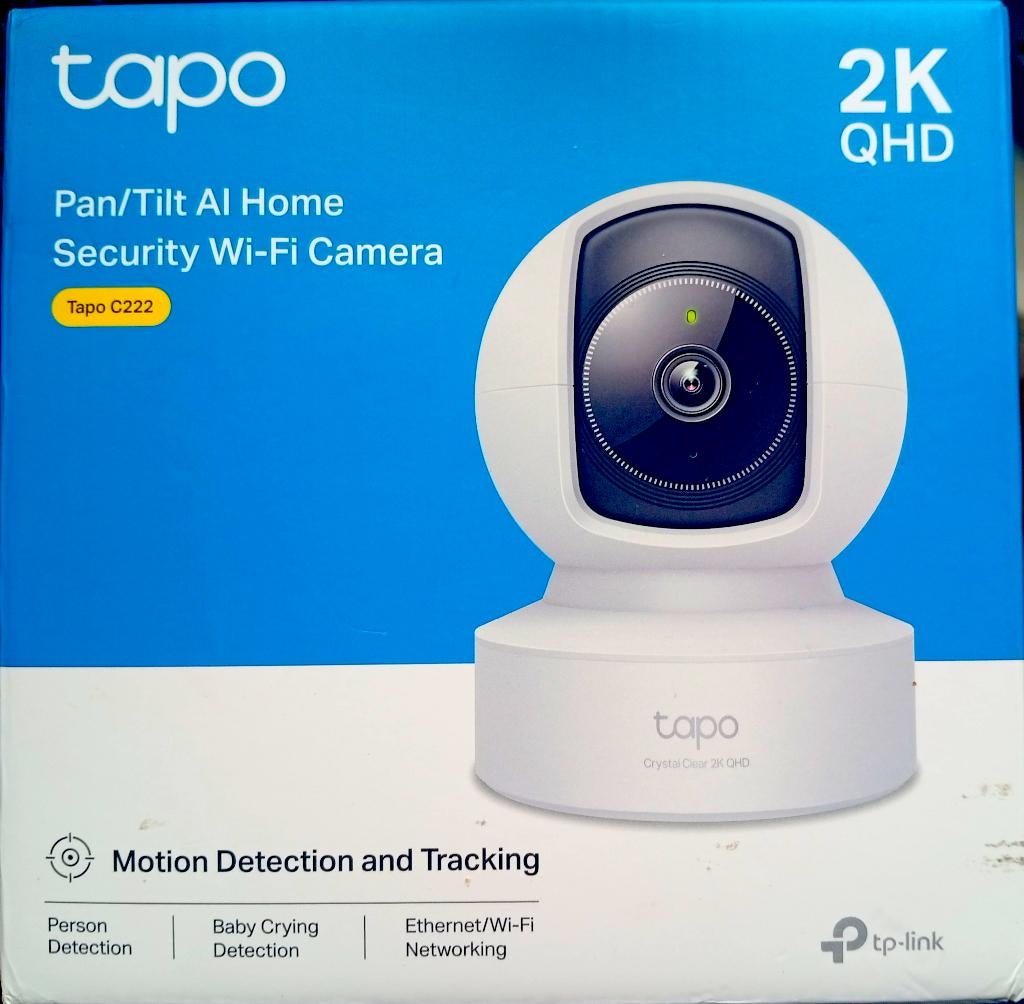 Slimme 2K Beveiligingscamera Babyfoon C222, Audio, Tv en Foto, Videobewaking, Ophalen, Zo goed als nieuw, Binnencamera