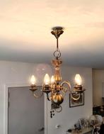 Mooie Bronskleurige Luster Met 5 Armen, Huis en Inrichting, Lampen | Kroonluchters, Ophalen, Gebruikt, Kunststof