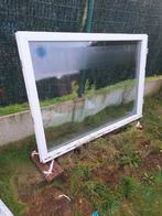 Fenêtre fixe en PVC blanc 109 x 153 cm, Double vitrage, Fenêtre de façade ou Vitre, Enlèvement, Utilisé