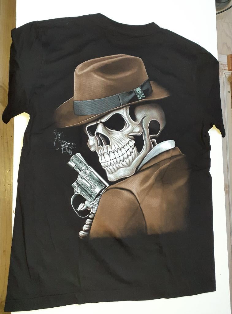 Bandshirt goth zwart skelet vintage Rock Eagle M, Vêtements | Hommes, T-shirts, Enlèvement ou Envoi, Neuf, Taille 48/50 (M), Noir