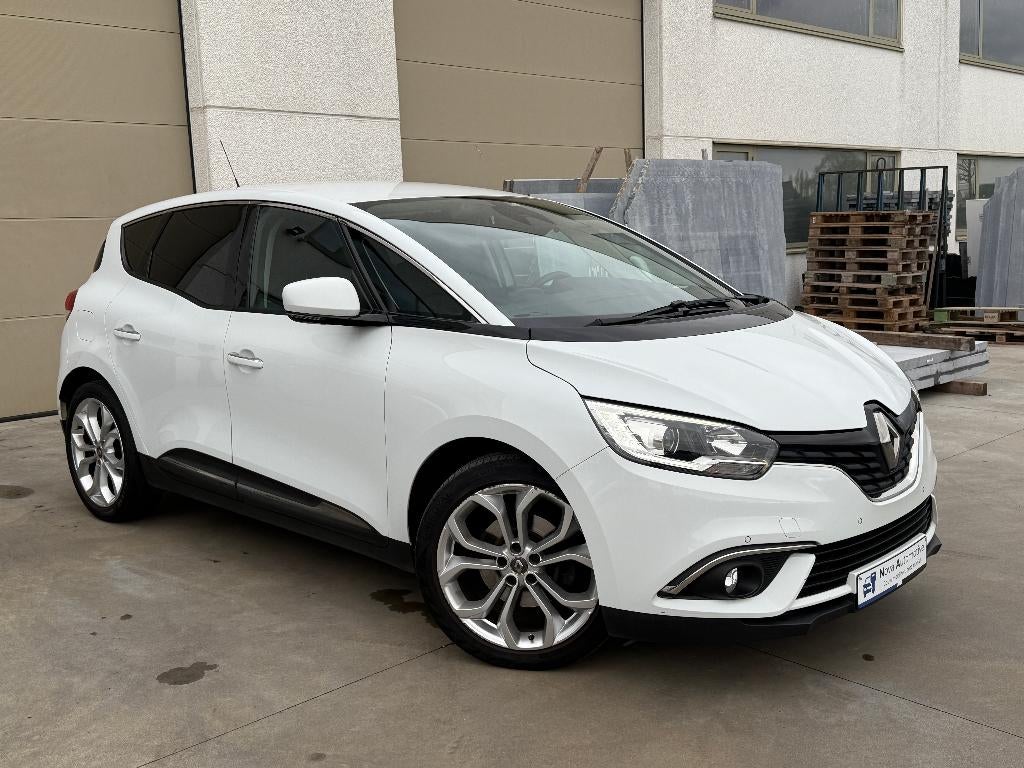 Renault Scenic, 1.2i, Led, Carplay, Full Opt,12m Garantie, Auto's, Renault, Voorwielaandrijving, Monovolume, Leder en Stof, Wit