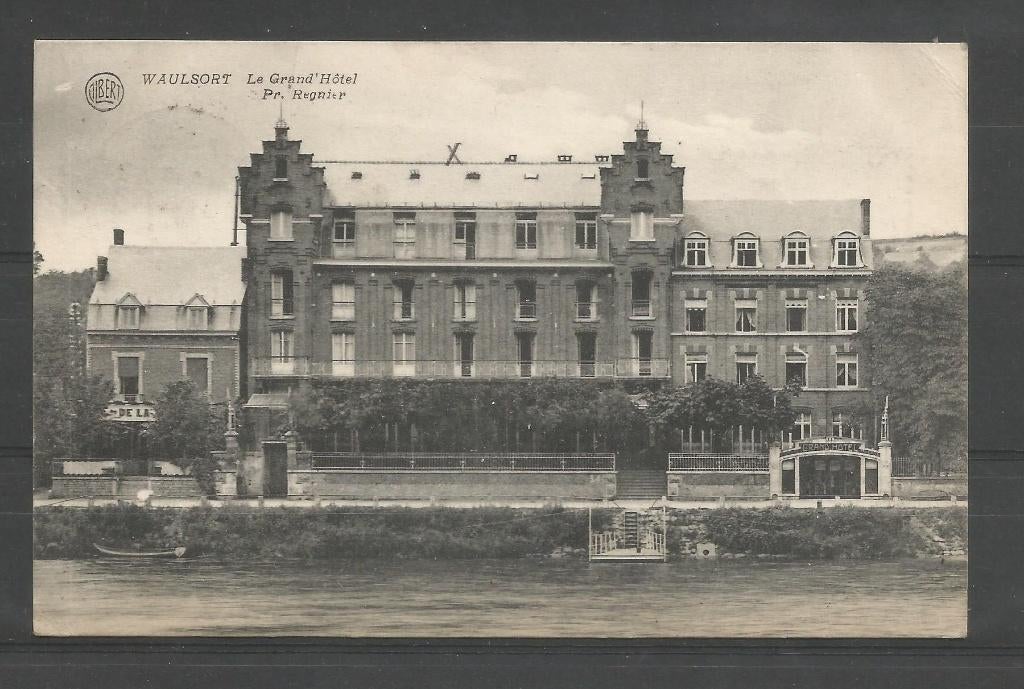 oude pk. Waulsort le grand hotel pr Regnier 1920, Ophalen of Verzenden, Voor 1920, Gelopen, Namen