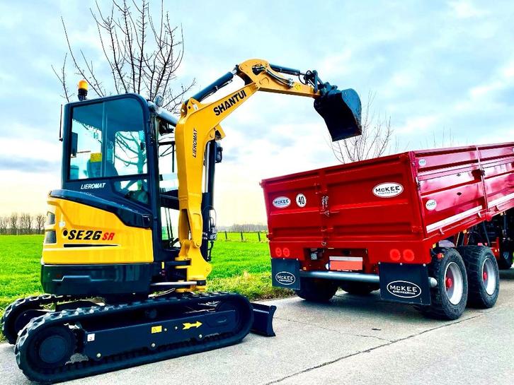 MINIGRAVER 2,5 t/ BINNENDRAAIER/ SHANTUI, Fietsen en Brommers, Brommers | Peugeot, Ophalen