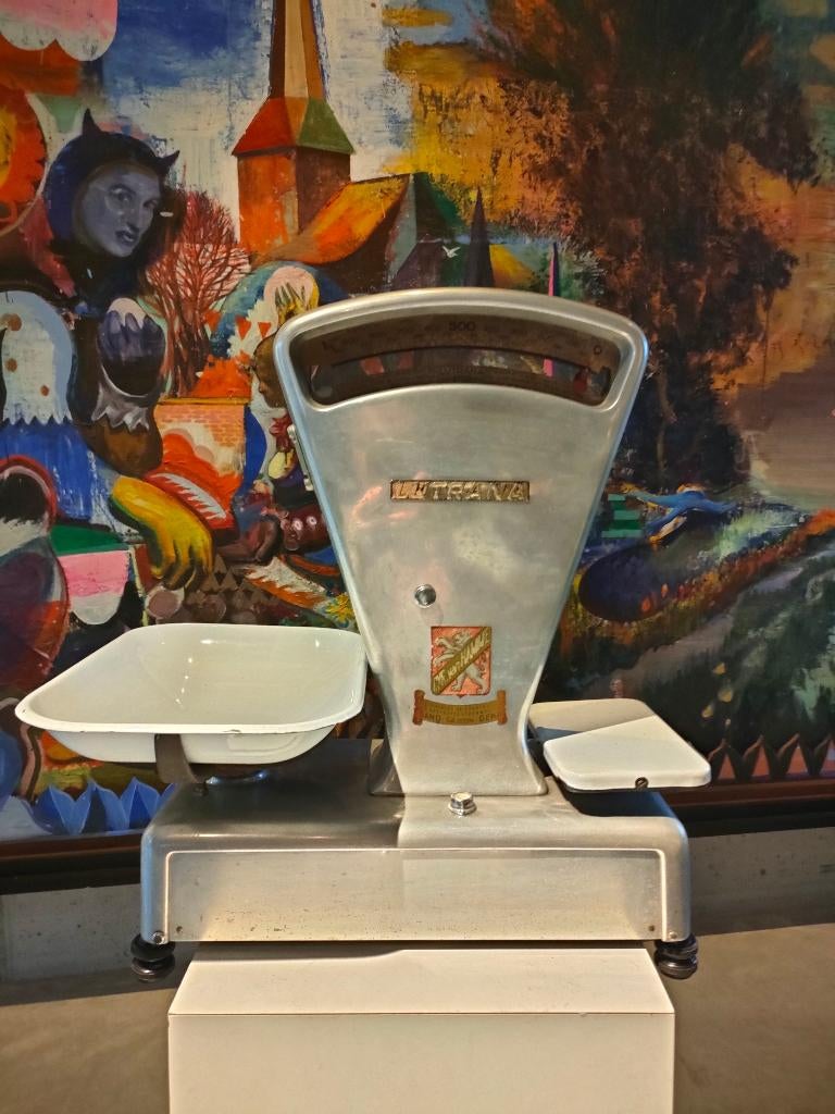 Weegschaal LUTRANA (Cyriel Van Hamme Gent type 173021) 1967, Autres marques, Argent, Enlèvement, Utilisé