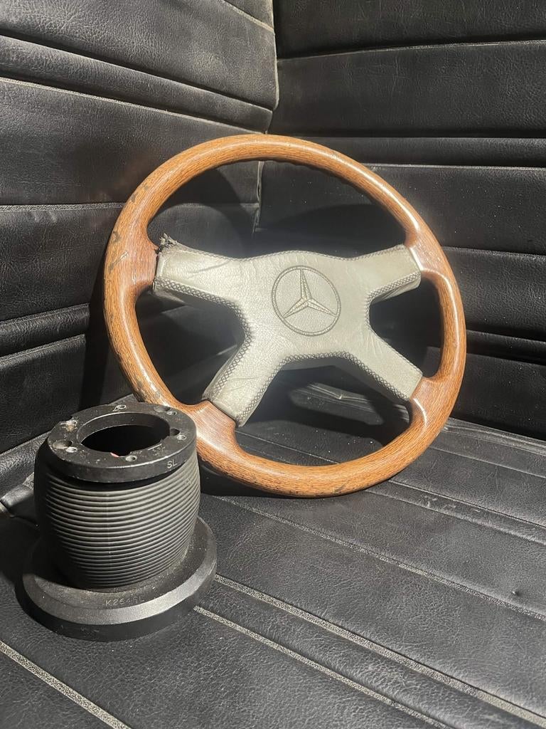 Mercedes Benz w126 Sport wheel with Steering Wheel Adapter, Autos : Pièces & Accessoires, Commande, Enlèvement ou Envoi, Utilisé