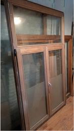 Meranti raam 200cm hoog, 125cm breed., Ophalen, Gevelraam of Ruit, Gebruikt, 160 cm of meer