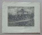 EUGEEN VAN MIEGHEM / ESTAMINET / ZW-W ETS / 11x14cm / SIG, Antiek en Kunst, Ophalen of Verzenden