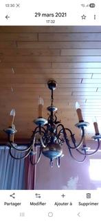 Lustre 8 branches  + ampoules, Maison & Meubles, Enlèvement