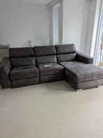 Divan avec méridienne en tissus micro fibre, Maison & Meubles, Enlèvement, Comme neuf, Banc d'angle, Tissus