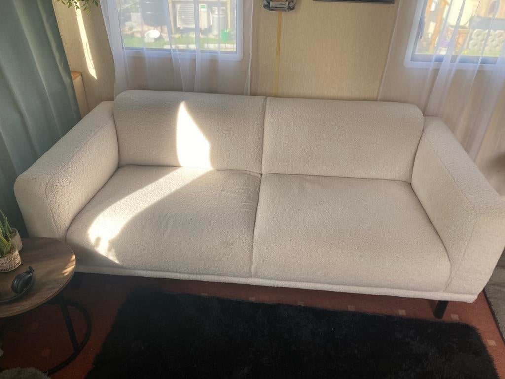 2witte zetels van 2metet op 90cm en 65 hoog, Ophalen, 75 tot 100 cm, Zo goed als nieuw, Rechte bank