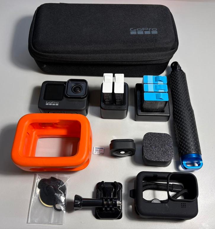 GoPro 9 met Max-lens en accessoires., TV, Hi-fi & Vidéo, Caméras action, Utilisé, GoPro, Enlèvement