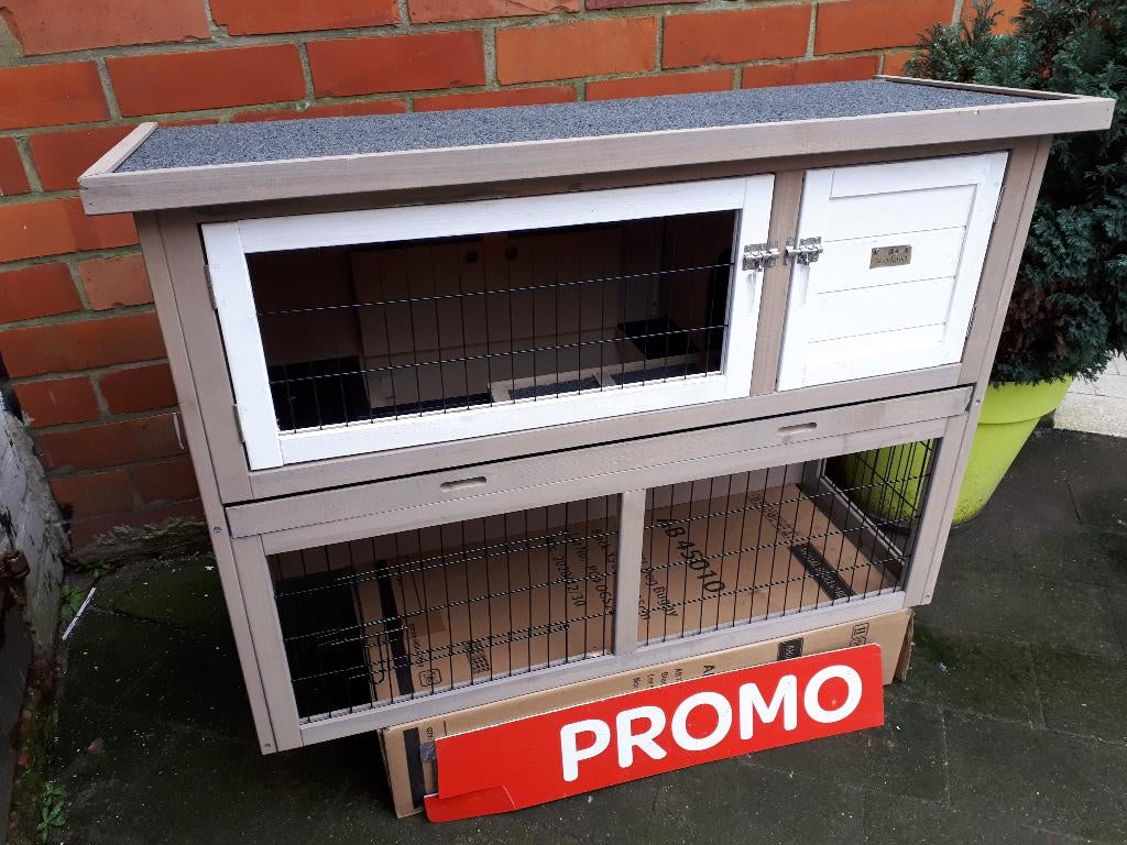 konijnenhok cotton met gazoncompartiment, Dieren en Toebehoren, Ophalen, Nieuw