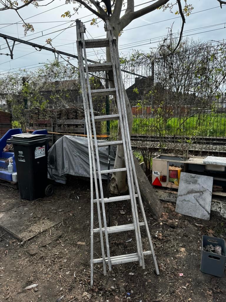 Échelle alu 3 éléments – 2,5 m (extensible) en alu, Bricolage & Construction, Échelles & Escaliers, Utilisé, Échelle, 4 mètres ou plus