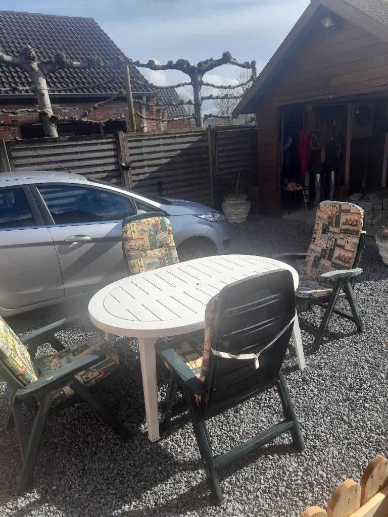 Tuintafel, Tuin en Terras, Tuintafels, Ophalen, Zo goed als nieuw, Ovaal, Overige materialen