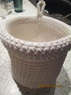 Panier de rangement en coton blanc 21 X 19,5 cm, Ophalen, Overige materialen, Mand, Rond