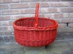 oude Rieten mand / rood, Huis en Inrichting, Ophalen, Gebruikt, Mand, Riet