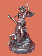 Bronzen beeld Joseph D'Asté muziek spelende engelen., Antiek en Kunst, Ophalen, Brons