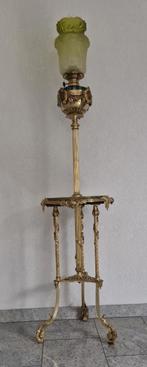Antieke Art Nouveau petroleumlamp staande lamp, Ophalen