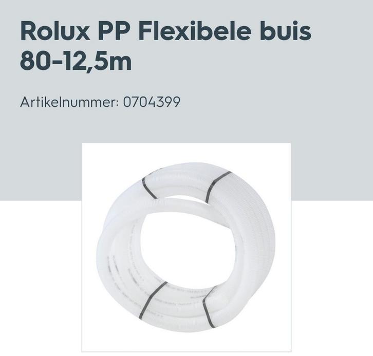 Tuyau flexible Ubbink Rolex PP 80 mm, Bricolage & Construction, Chauffe-eau & Boilers, Enlèvement ou Envoi
