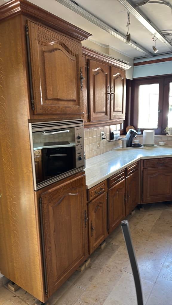 Keuken, midden eik,, Maison & Meubles, Cuisine | Cuisines complètes, Brillant ou Laqué, Bois, Brun, Enlèvement