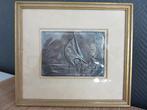 PLAQUE BAS RELIEF VOILIER EN ARGENT 925, Enlèvement ou Envoi
