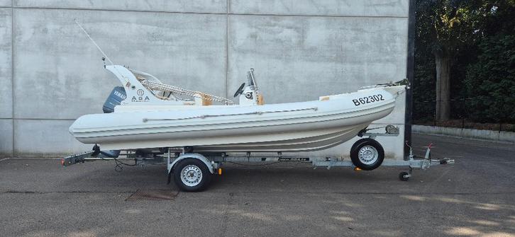 AGA MARINE SPIRIT 640 - incl. trailer, Sports nautiques & Bateaux, Canots pneumatiques, Utilisé, Yamaha, Autres matériaux, 120 à 200 ch