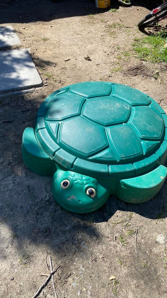 Schildpad zandbak, Ophalen, Gebruikt